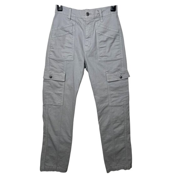 Madewell 90s Straight Cargo Pants Gray Comfortable Fit Casual Style Size 24 - Picture 2 of 16